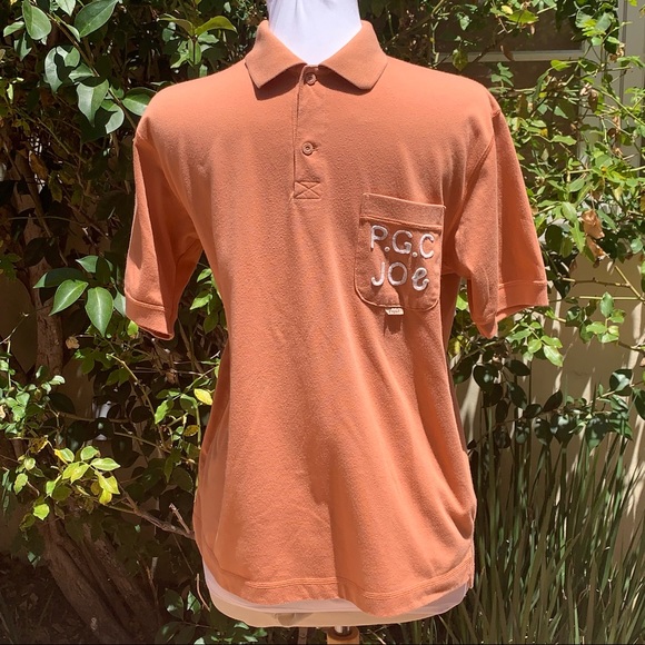 Papas Maniere de Heming Polo Shirt Orange Medium - Picture 4 of 12